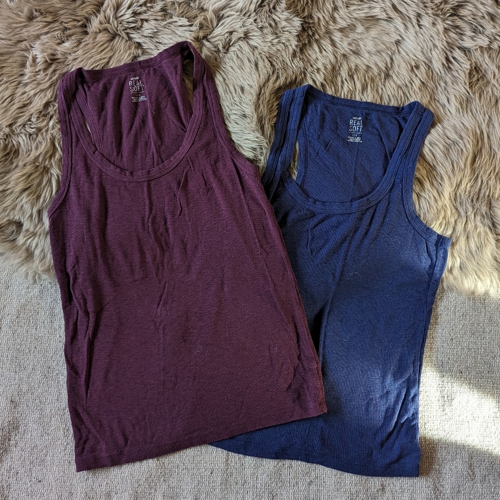 💜 Real Soft Racerback Tank Tops